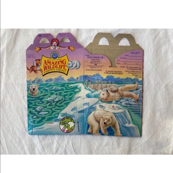 Vintage series of Amazing Wildlife McDonalds Happy Meal Toys and one box- NEW - Picture 4 of 5